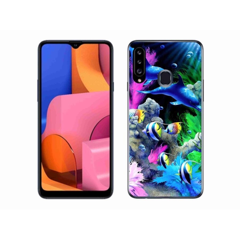Gél tok mmCase Samsung Galaxy A20s készülékhez - tengeri világ