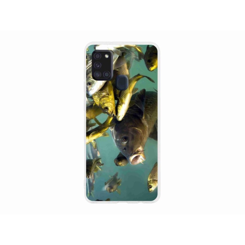 Gél tok mmCase mobiltelefonhoz Samsung Galaxy A21s - halak iskolája