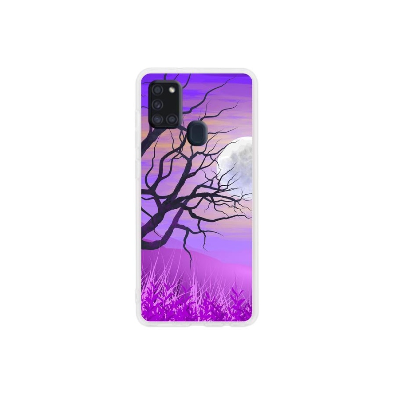 Gél tok mmCase mobiltelefonhoz Samsung Galaxy A21s - karikatúra kidőlt fa