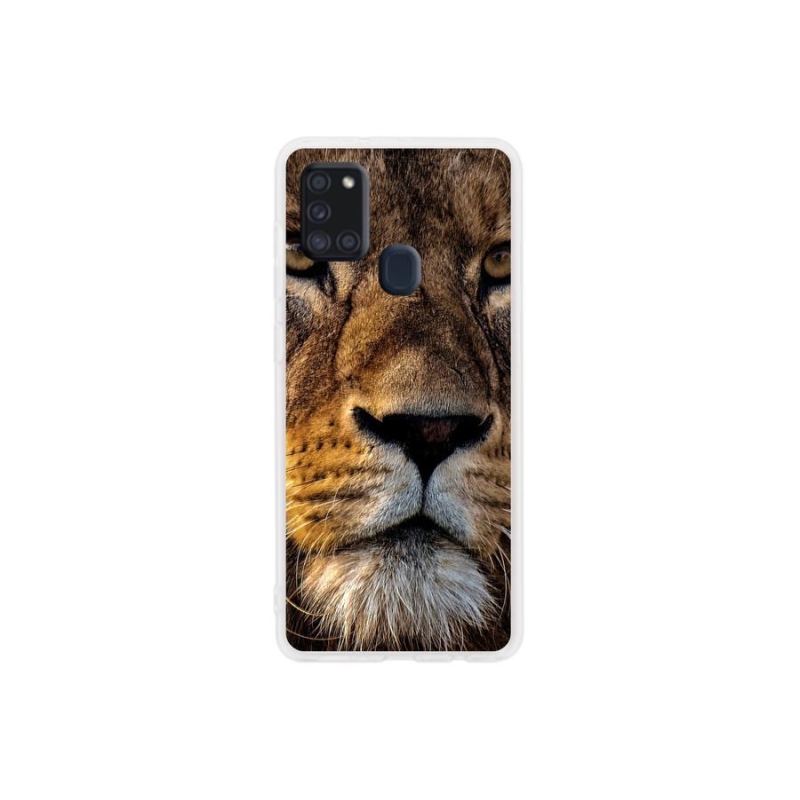 Gél tok mmCase Samsung Galaxy A21s készülékhez - oroszlán
