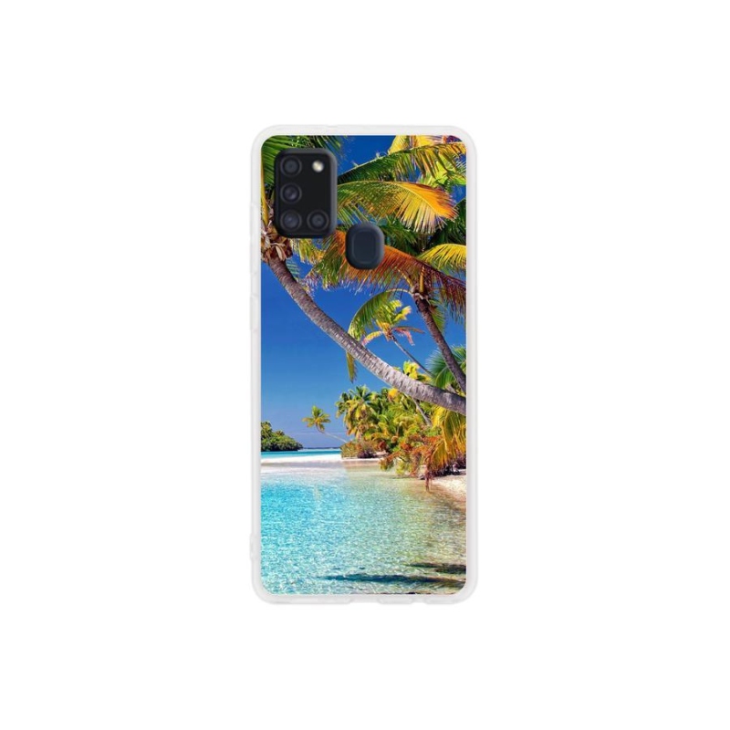 Gél tok mmCase mobiltelefonhoz Samsung Galaxy A21s - tengerparti tengerpart