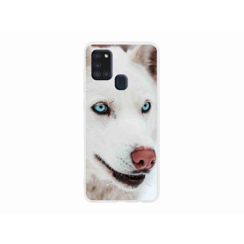 Gél tok mmCase a Samsung Galaxy A21s készülékhez - kutyaszemmel nézve