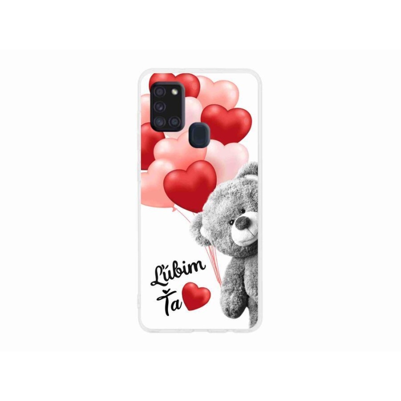 Gél tok mmCase mobiltelefonhoz Samsung Galaxy A21s - I love you en