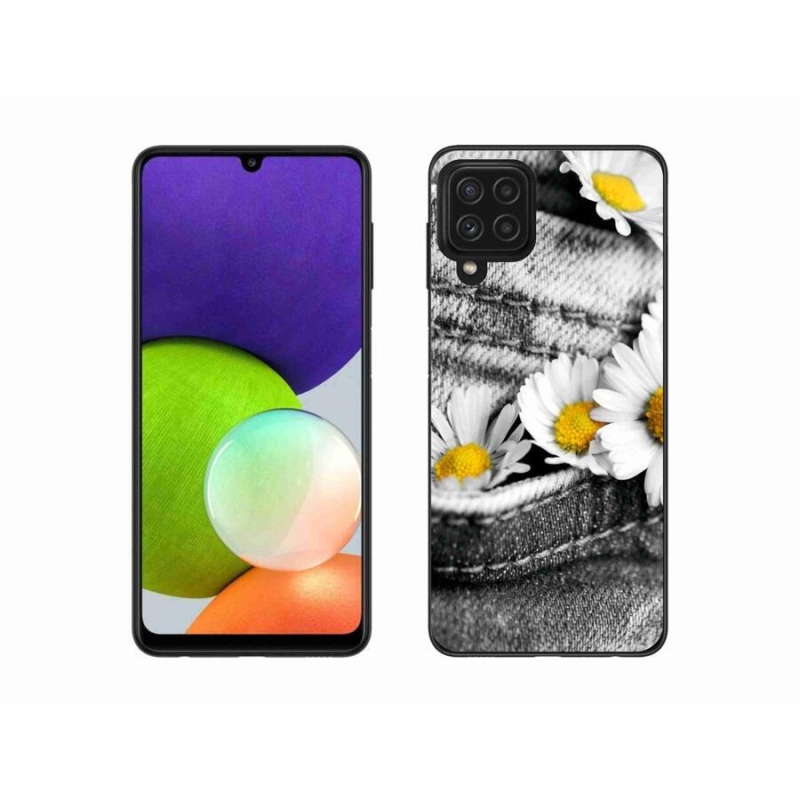 Gél tok mmCase mobiltelefonhoz Samsung Galaxy A22 4G - százszorszépek