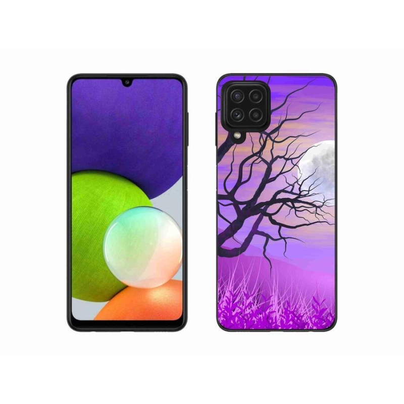 Gél tok mmCase mobiltelefonhoz Samsung Galaxy A22 4G - karikatúra kidőlt fa