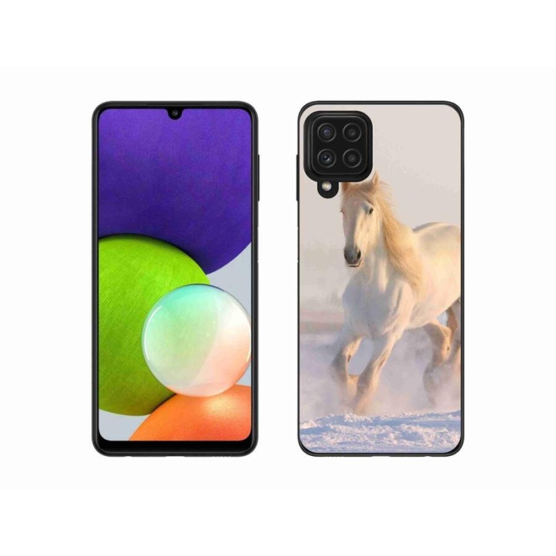 Gél tok mmCase a Samsung Galaxy A22 4G készülékhez - ló a hóban