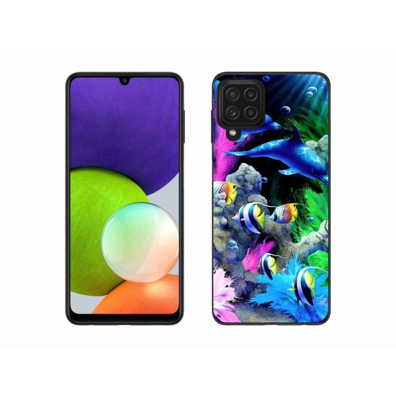 Gél tok mmCase a Samsung Galaxy A22 4G készülékhez - tengeri világ