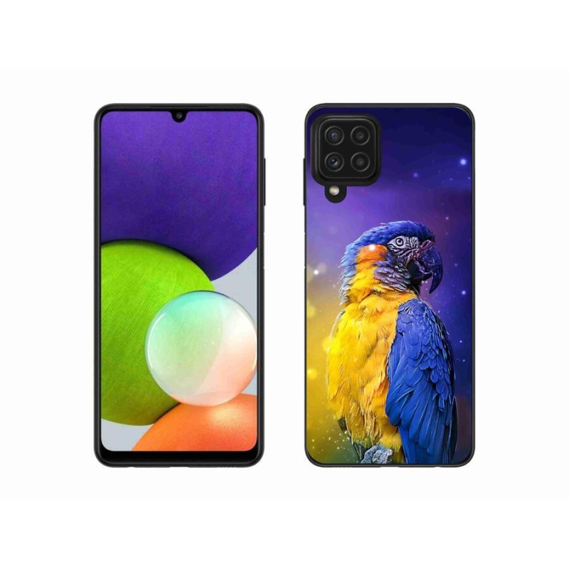 Gél tok mmCase a Samsung Galaxy A22 4G készülékhez - papagáj ara 1