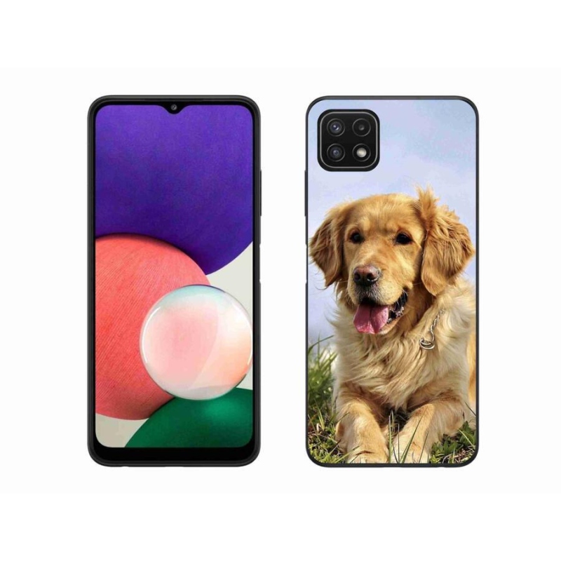 Gél tok mmCase Samsung Galaxy A22 5G - arany retrieverhez