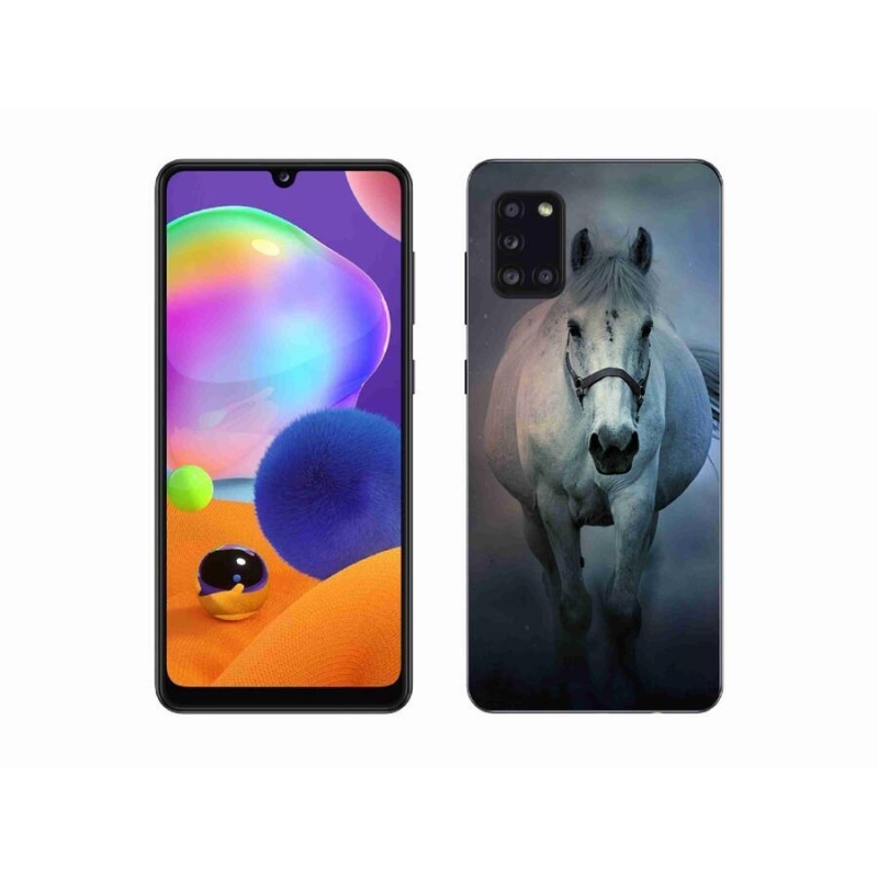 Gél tok mmCase a Samsung Galaxy A31 készülékhez - futó fehér ló