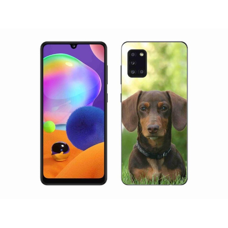 Gél tok mmCase a Samsung Galaxy A31 készülékhez - barna tacskó