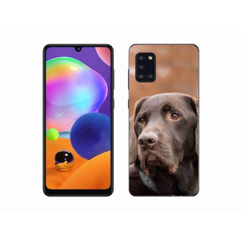 Gél tok mmCase Samsung Galaxy A31 készülékhez - barna labrador