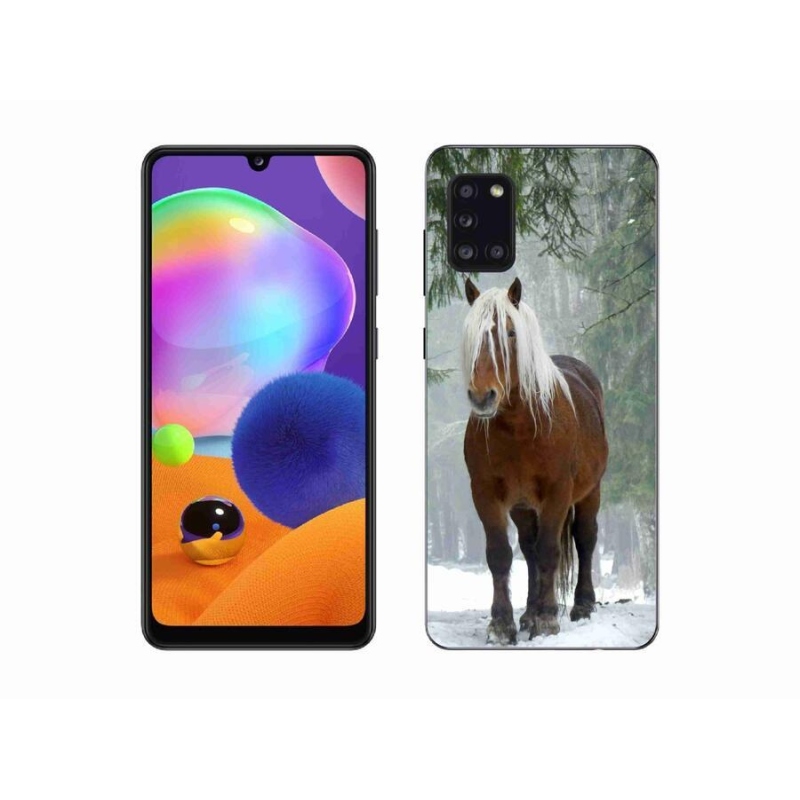 Gél tok mmCase mobiltelefonhoz Samsung Galaxy A31 - ló az erdőben