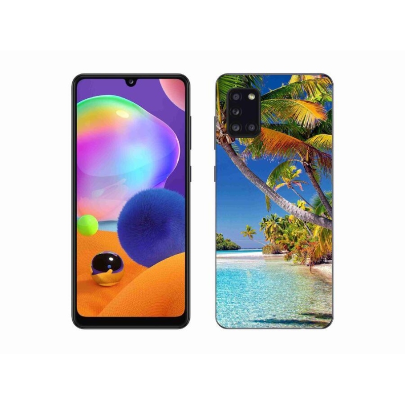 Gél tok mmCase mobiltelefonhoz Samsung Galaxy A31 - tengerparti strand