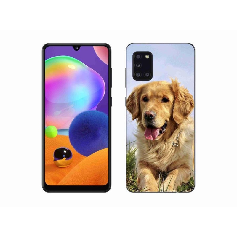 Gél tok mmCase mobiltelefonhoz Samsung Galaxy A31 - arany retriever