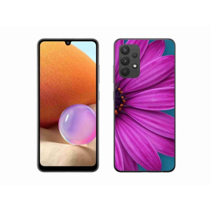 Gél tok mmCase a Samsung Galaxy A32 4G készülékhez - lila százszorszép