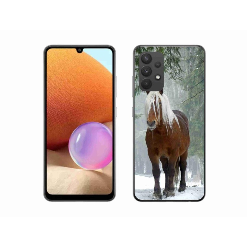 Gél tok mmCase a Samsung Galaxy A32 4G készülékhez - ló az erdőben