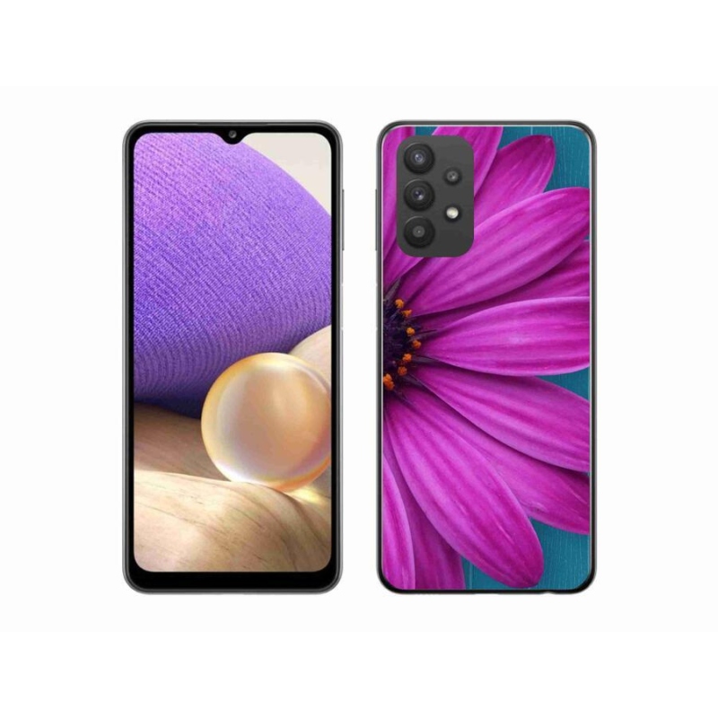Gél tok mmCase a Samsung Galaxy A32 5G készülékhez - lila százszorszép