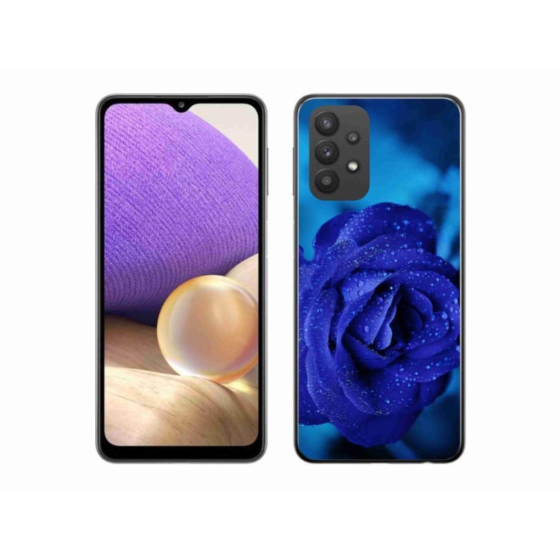 Gél tok mmCase Samsung Galaxy A32 5G - kék rózsa