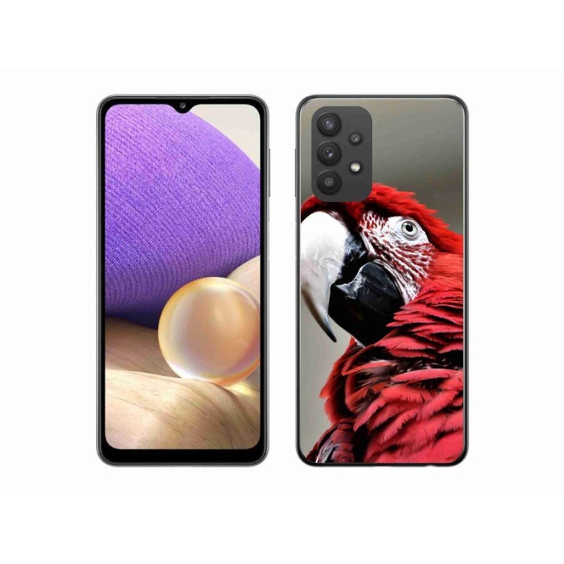 Gél tok mmCase Samsung Galaxy A32 5G - papagáj ara piros