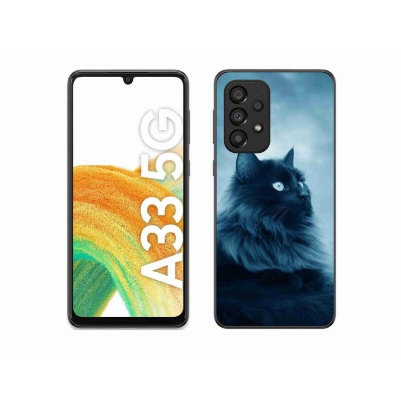 Gél tok mmCase Samsung Galaxy A33 5G - fekete macska 1
