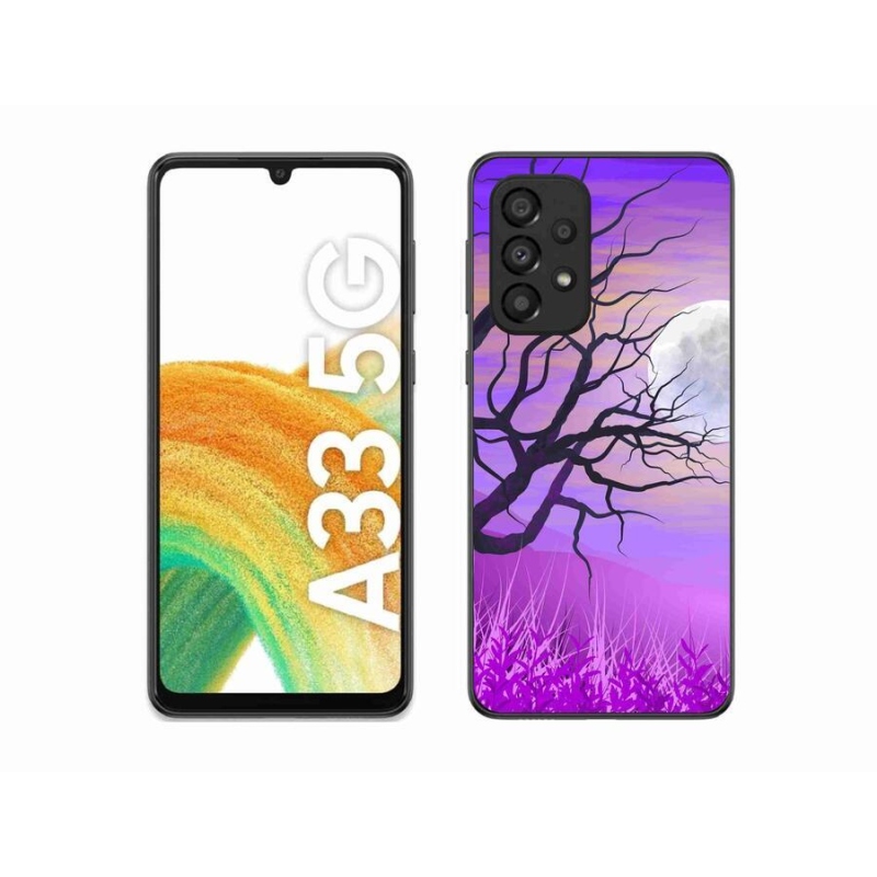 Gél tok mmCase a Samsung Galaxy A33 5G készülékhez - rajzfilmes kidőlt fa