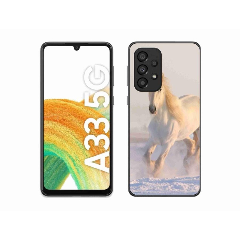 Gél tok mmCase a Samsung Galaxy A33 5G készülékhez - ló a hóban