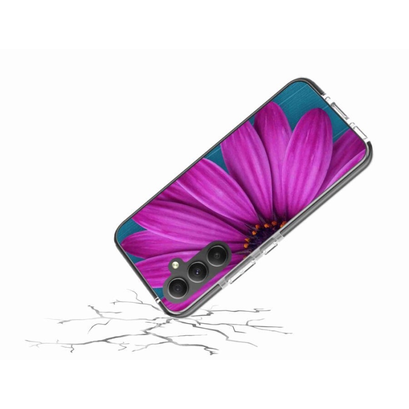 Gél tok mmCase a Samsung Galaxy A34 5G készülékhez - lila százszorszép