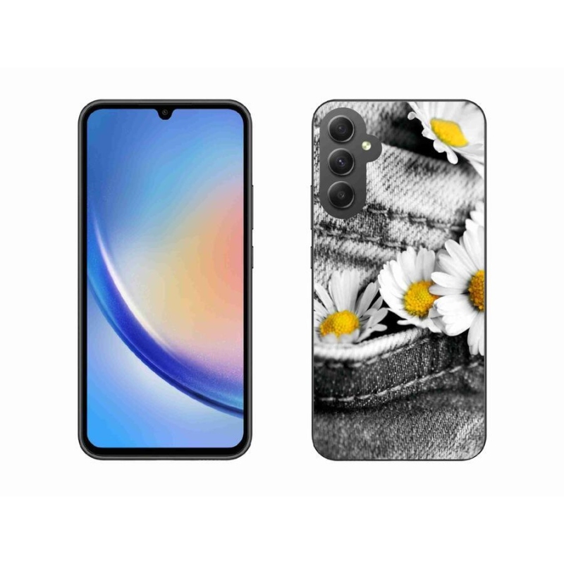 Gél tok mmCase mobiltelefonhoz Samsung Galaxy A34 5G - százszorszépek