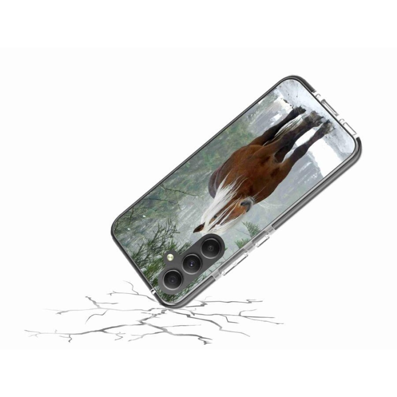 Gél tok mmCase a Samsung Galaxy A34 5G készülékhez - ló az erdőben