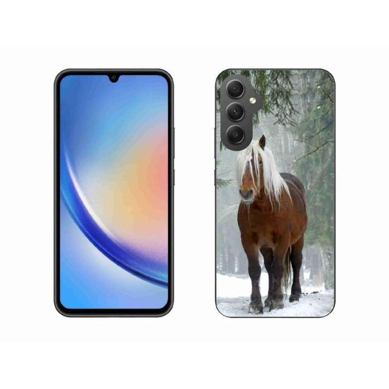 Gél tok mmCase a Samsung Galaxy A34 5G készülékhez - ló az erdőben