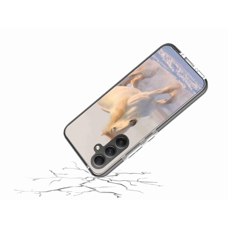 Gél tok mmCase a Samsung Galaxy A34 5G készülékhez - ló a hóban