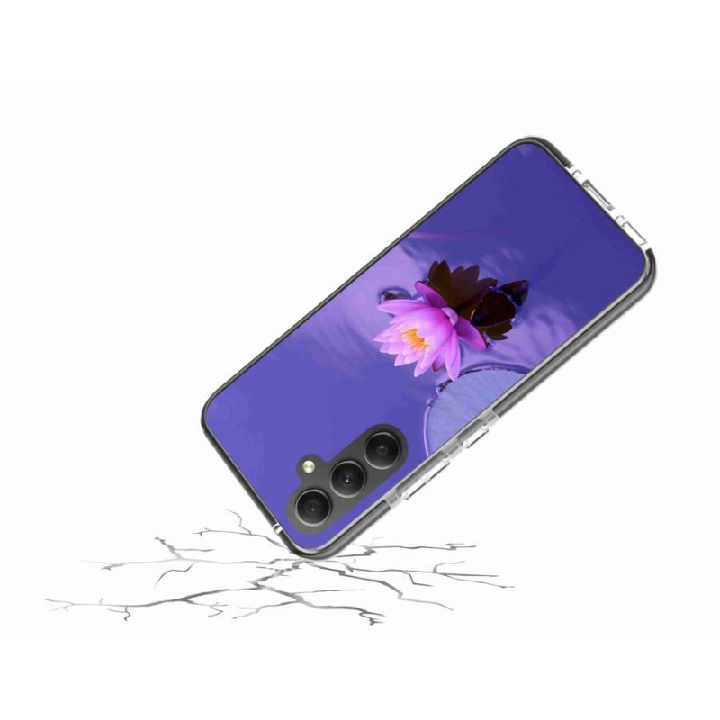 Gél tok mmCase a mobil Samsung Galaxy A34 5G - virág a felszínen