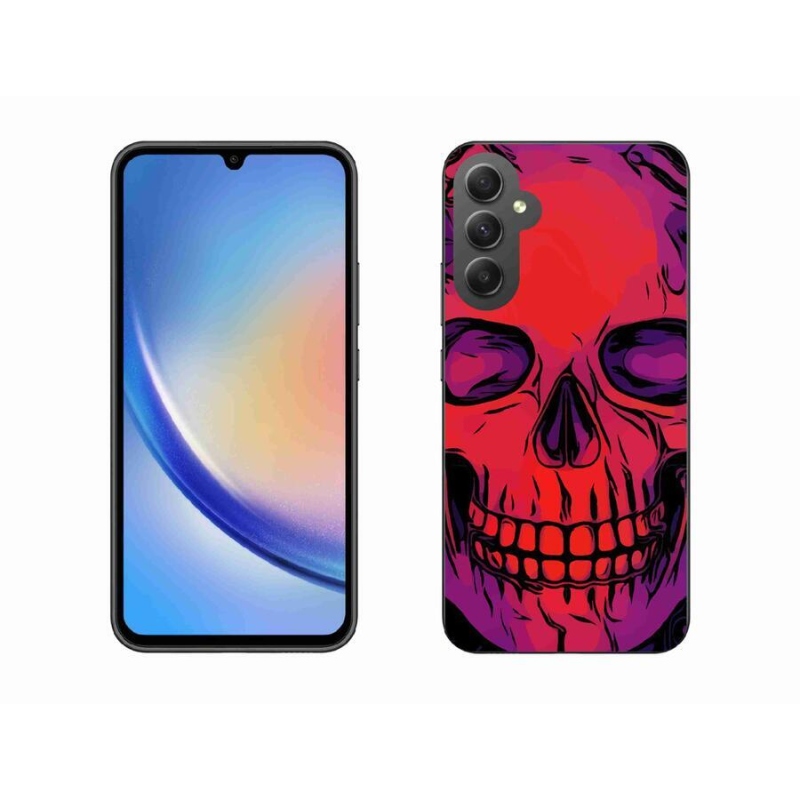 Gél tok mmCase a Samsung Galaxy A34 5G készülékhez - koponya