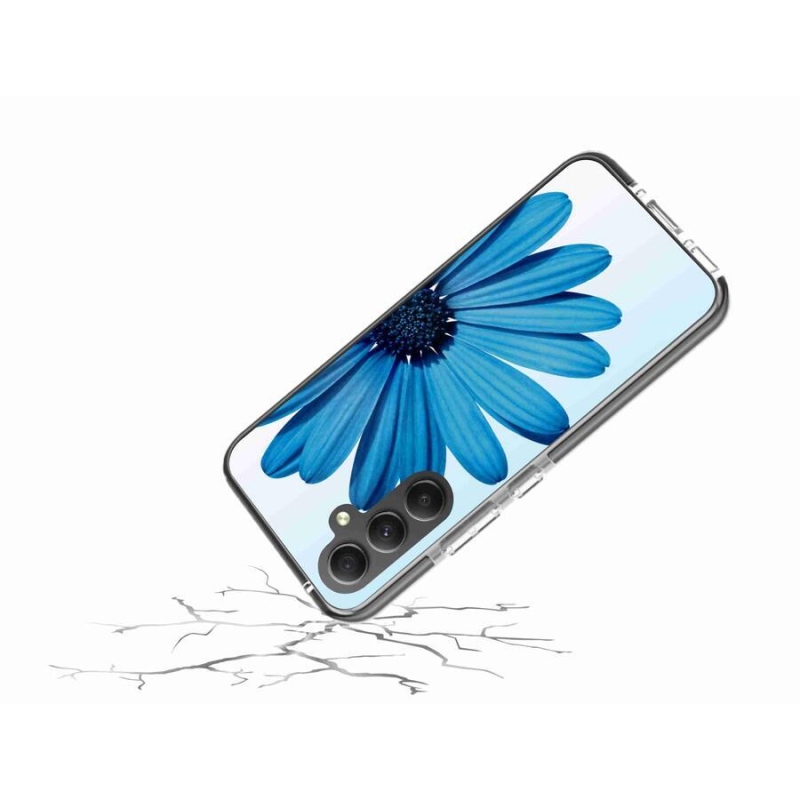 Gél tok mmCase a Samsung Galaxy A34 5G készülékhez - kék margaréta