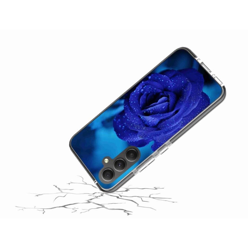 Gél tok mmCase Samsung Galaxy A34 5G - kék rózsa