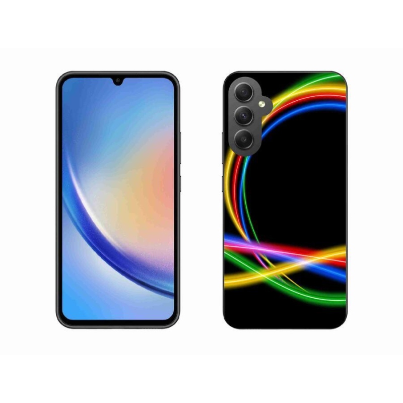 Gél tok mmCase a Samsung Galaxy A34 5G készülékhez - neon körök