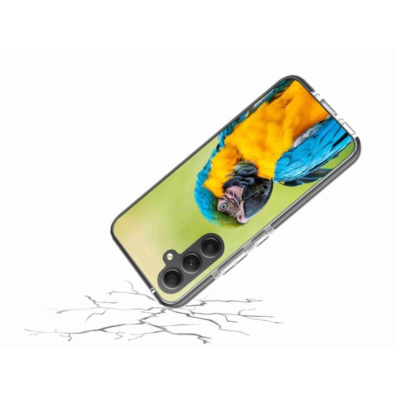Gél tok mmCase a Samsung Galaxy A34 5G készülékhez - papagáj ara 2