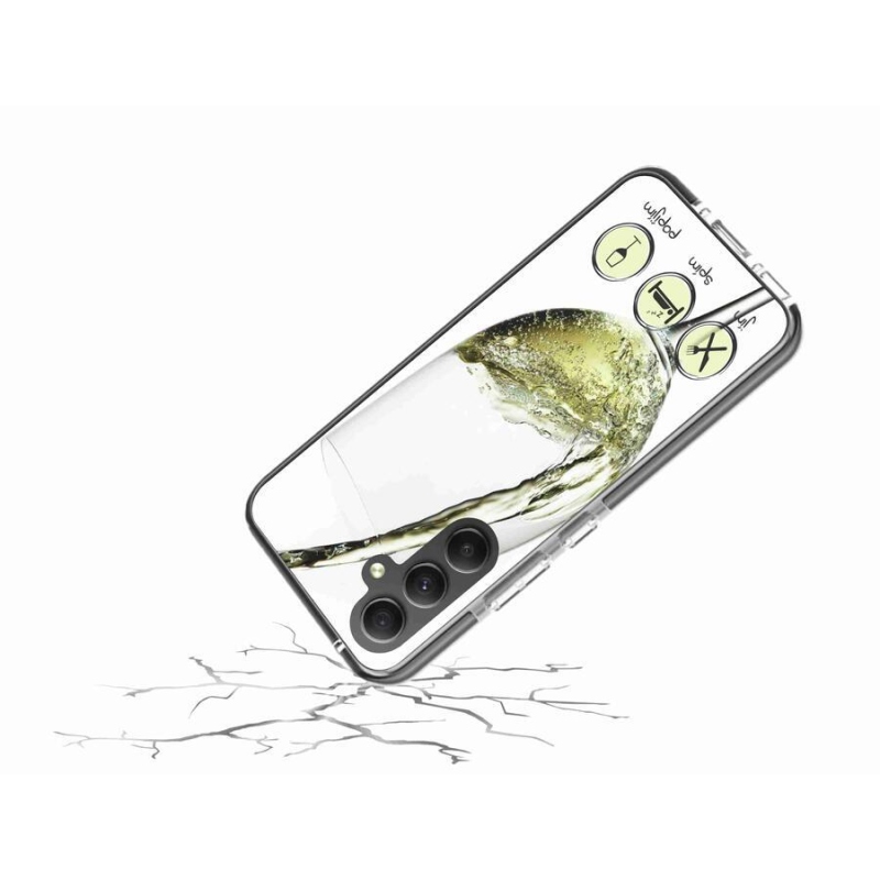 Gél tok mmCase mobiltelefonhoz Samsung Galaxy A34 5G - borospohár fehér