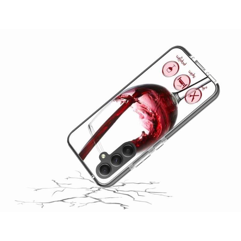 Gél tok mmCase mobiltelefonhoz Samsung Galaxy A34 5G - borospohár piros