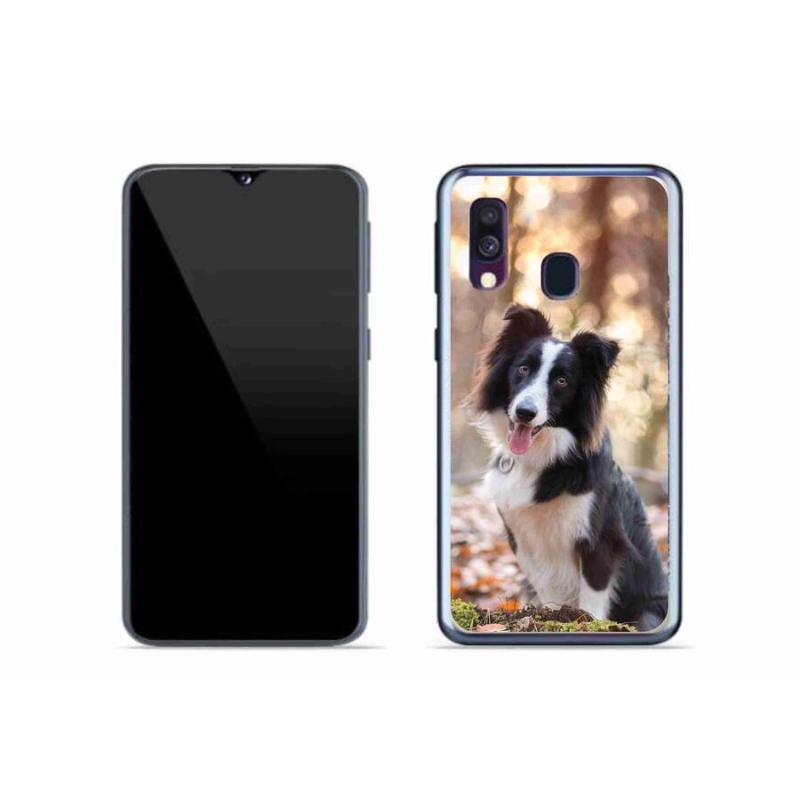 Gél tok mmCase a Samsung Galaxy A40 készülékhez - border colie 1