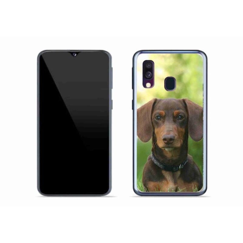 Gél tok mmCase Samsung Galaxy A40 készülékhez - barna tacskó