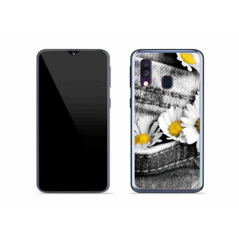 Gél tok mmCase mobiltelefonhoz Samsung Galaxy A40 - százszorszépek