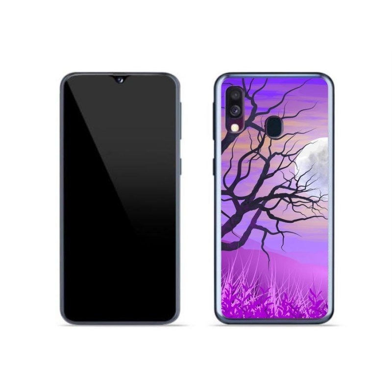 Gél tok mmCase mobiltelefonhoz Samsung Galaxy A40 - karikatúra kidőlt fa
