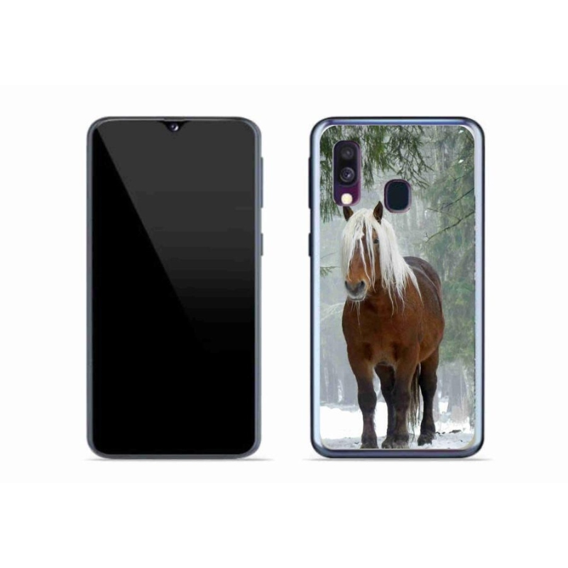 Gél tok mmCase mobiltelefonhoz Samsung Galaxy A40 - ló az erdőben