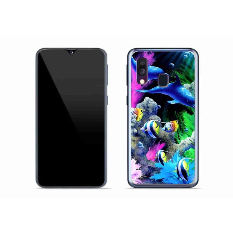 Gél tok mmCase mobiltelefonhoz Samsung Galaxy A40 - tengeri világ