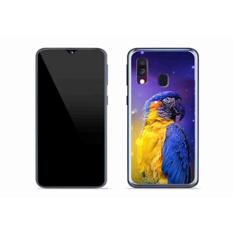 Gél tok mmCase mobiltelefonhoz Samsung Galaxy A40 - papagáj ara 1