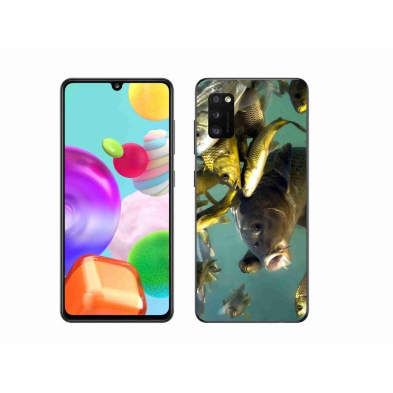 Gél tok mmCase mobiltelefonhoz Samsung Galaxy A41 - halak iskolája