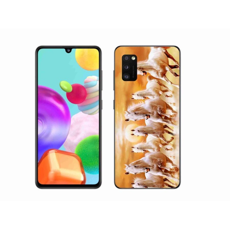Gél tok mmCase mobiltelefonhoz Samsung Galaxy A41 - lovak 2