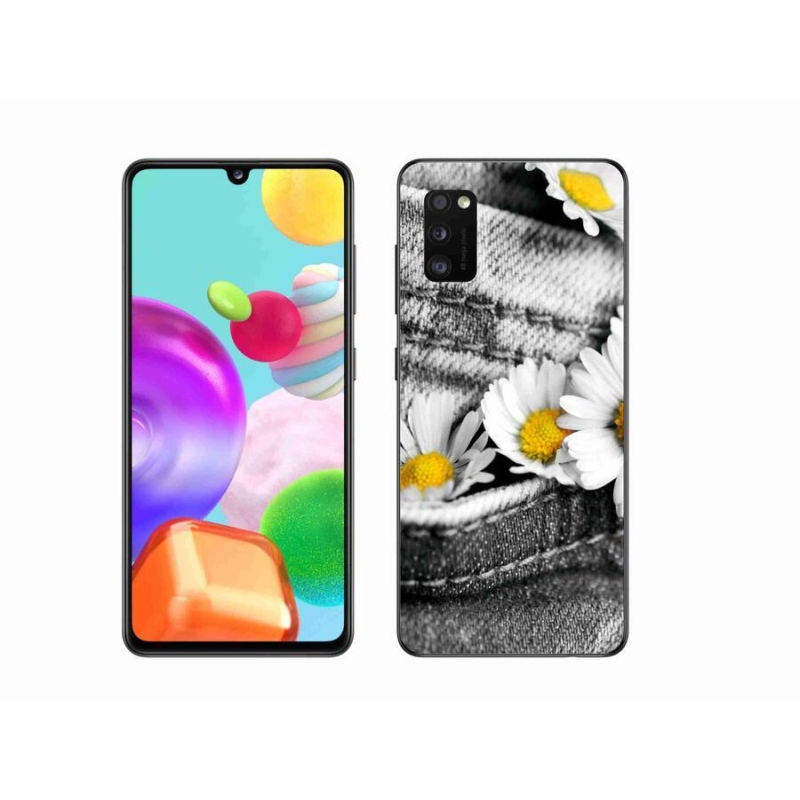 Gél tok mmCase mobiltelefonhoz Samsung Galaxy A41 - százszorszépek